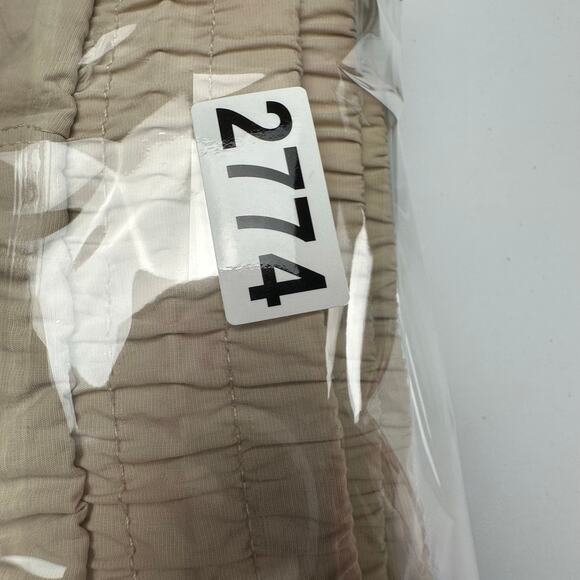 Wilo The Label Parachute Pants Womens Extra Small Tan Elastic Waist Jogger Gym - Picture 14 of 14